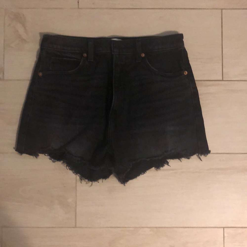 Abercrombie high rise denim shorts- NEVER WORN